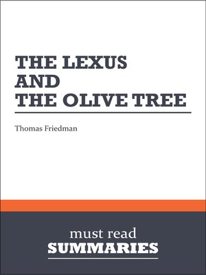 cover image of The Lexus and the Olive Tree - Thomas Friedman